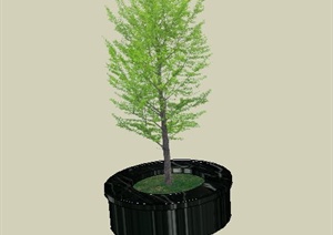 一个简单的树池设计SU(草图大师)模型