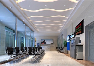 现代某银行室内装修设计JPG效果图