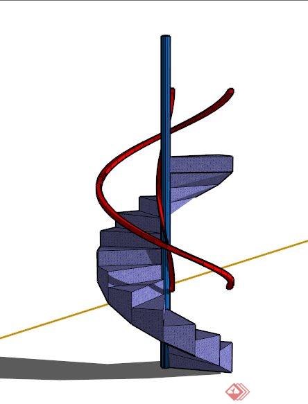 40余款爬梯、自动扶梯su模型(3)