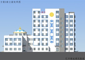 某市蒙古族医院SU(草图大师)模型