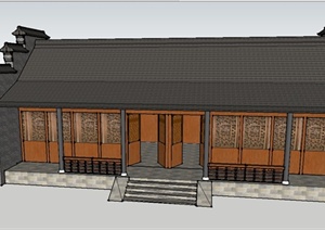 古典中式住宅楼SU(草图大师)模型设计