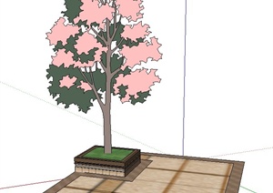一个树池设计SU(草图大师)模型