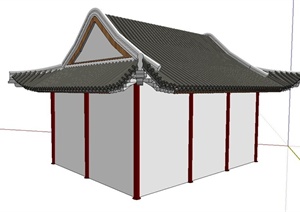 日式住宅建筑设计SU(草图大师)模型
