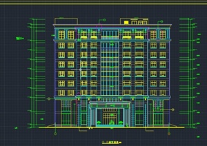 现代某高层独栋旅馆建筑设计CAD施工图