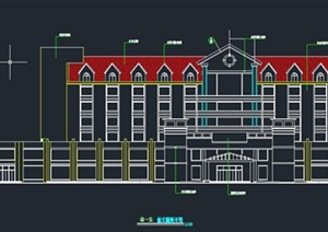 现代某弧形高层酒店建筑设计CAD施工图