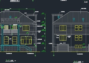 某两层欧式小区住宅建筑设计CAD施工图