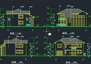 两层民用居住建筑设计CAD施工图