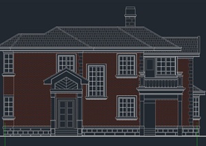 某两层英式别墅建筑设计CAD方案图