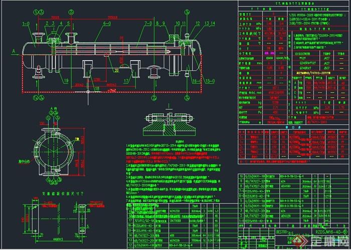 浮头换热器设计CAD总图(1)