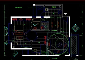 某三室两厅住宅空间装修设计CAD施工图