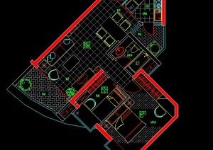 某两室一厅住宅空间装修设计CAD详图