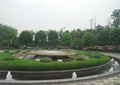 喷泉水池景观,灌木丛,景观树,住宅景观