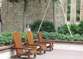 木椅子,种植池,矮墙,景观树,住宅景观
