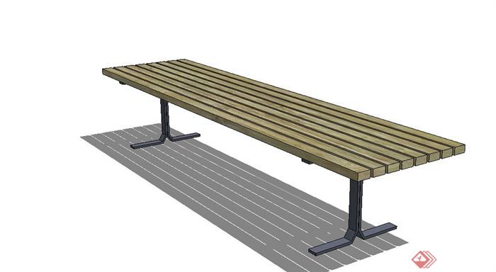 某条形坐凳设计SU模型(2)