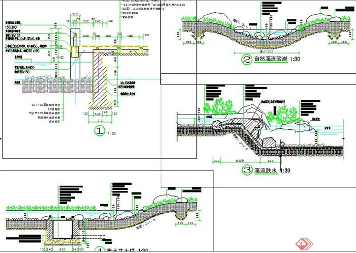 4款水系驳岸设计CAD详图(1)