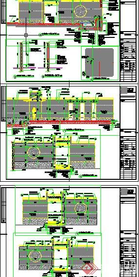 园林景观中式景墙设计CAD详图(3)
