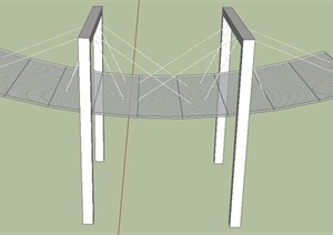 园林景观节点现代玻璃拱形廊架设计SU(草图大师)模型
