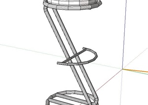 四款椅子与凳子设计SU(草图大师)模型