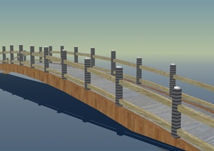 长拱桥设计SU(草图大师)模型