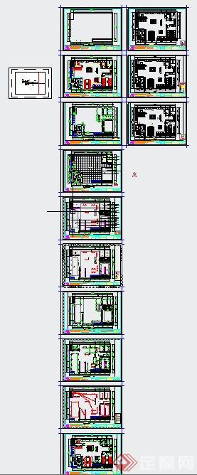 政七街龙润茶室室内装修设计CAD施工图(2)
