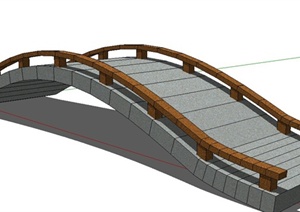 园林景观节点拱形桥设计SU(草图大师)模型