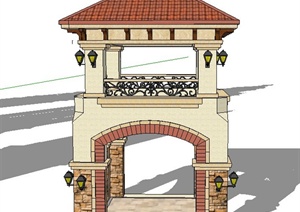 五款塔楼建筑设计SU(草图大师)模型
