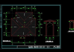 两层别墅建筑设计cad方案图（含别墅庭院的景观规划总图）