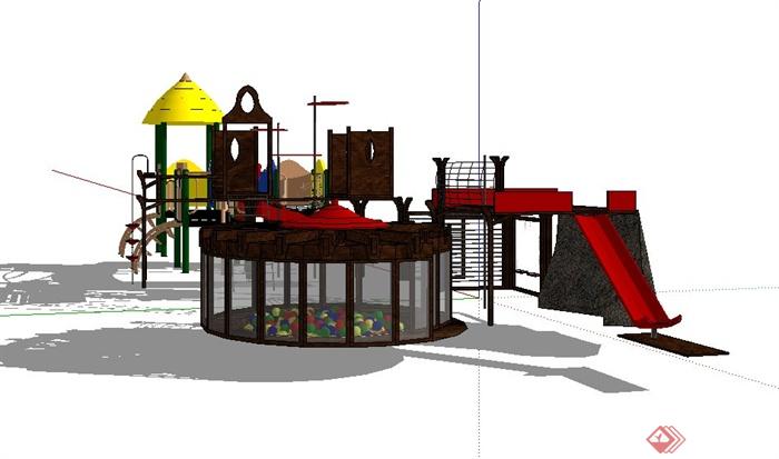 儿童游乐场所设施设计su模型(3)
