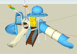 儿童游乐设施滑梯设计SU(草图大师)模型