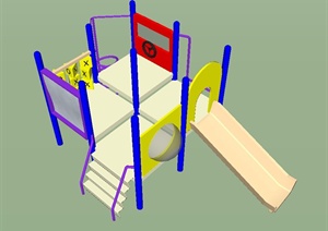 儿童游乐设施滑梯SU(草图大师)模型