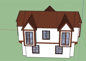 法式别墅住宅建筑设计SU(草图大师)模型