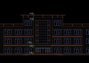 现代某三层办公楼建筑设计CAD施工图
