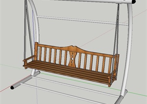 园林景观节点铁艺秋千椅设计SU(草图大师)模型