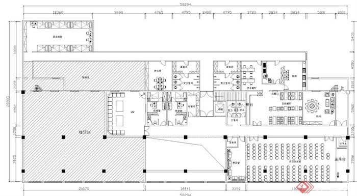 会所酒店室内装修设计CAD施工图(2)
