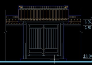 古典中式街门设计CAD详图