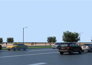道路景观设计3DMAX模型