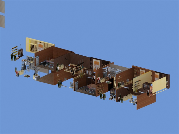 室内商业空间设计3d模型（含效果图）(3)