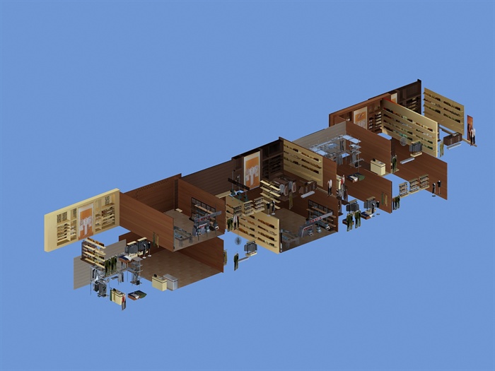 室内商业空间设计3d模型（含效果图）(3)