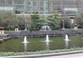 喷泉水池景观,台阶水景,景观柱,花钵,种植池,住宅景观