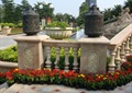 景观柱,围栏栏杆,栏杆扶手,花钵,路灯柱,人物雕塑,喷泉水池