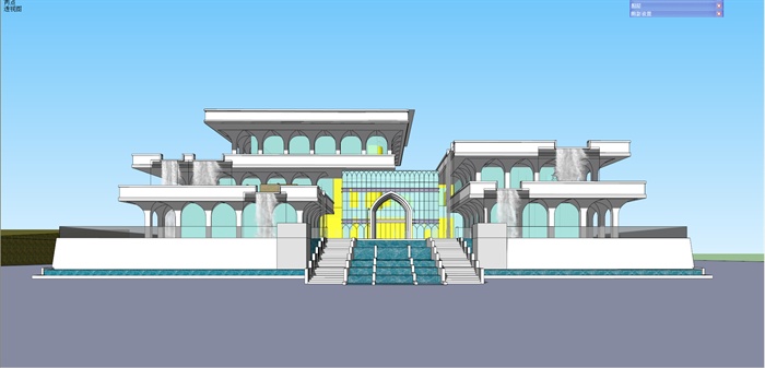 某东南亚总统府建筑设计su模型