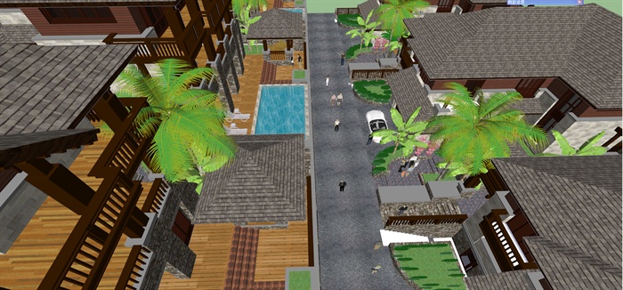 东南亚风格坡地别墅设计(6)