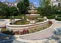 喷泉水池景观,种植池,矮墙,地面铺装,住宅景观