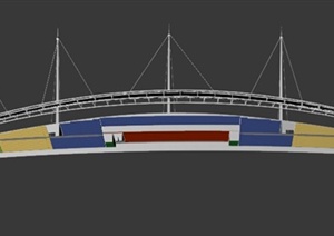 现代景观节点体育场看台设计3DMAX模型