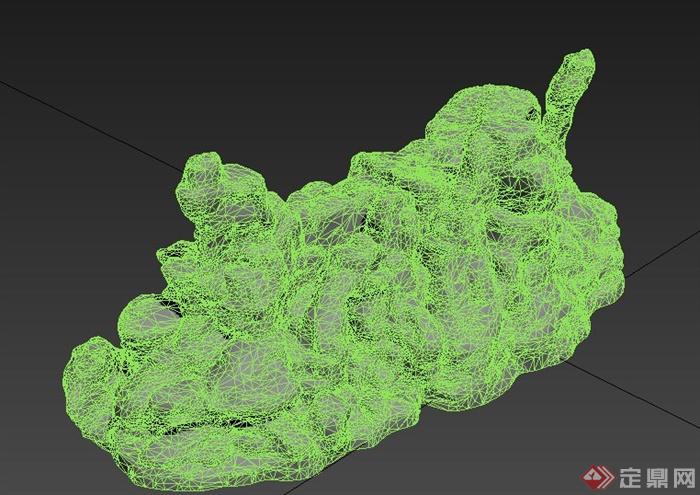 园林景观节点石头景石设计3DMAX模型(1)