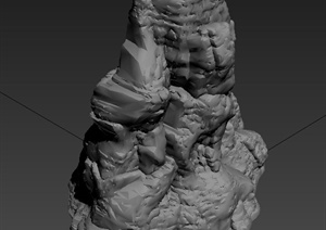 园林景观节点假山置石设计3DMAX模型
