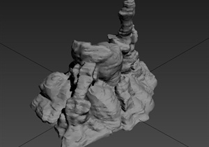 园林景观节点假山景石设计3DMAX模型