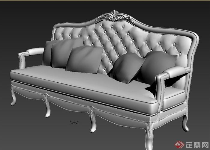 欧式室内沙发设计3DMAX模型(1)