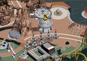某游乐场旅游景区规划设计3DMAX模型