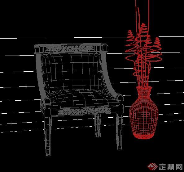 单人休闲椅子设计3DMAX模型(1)